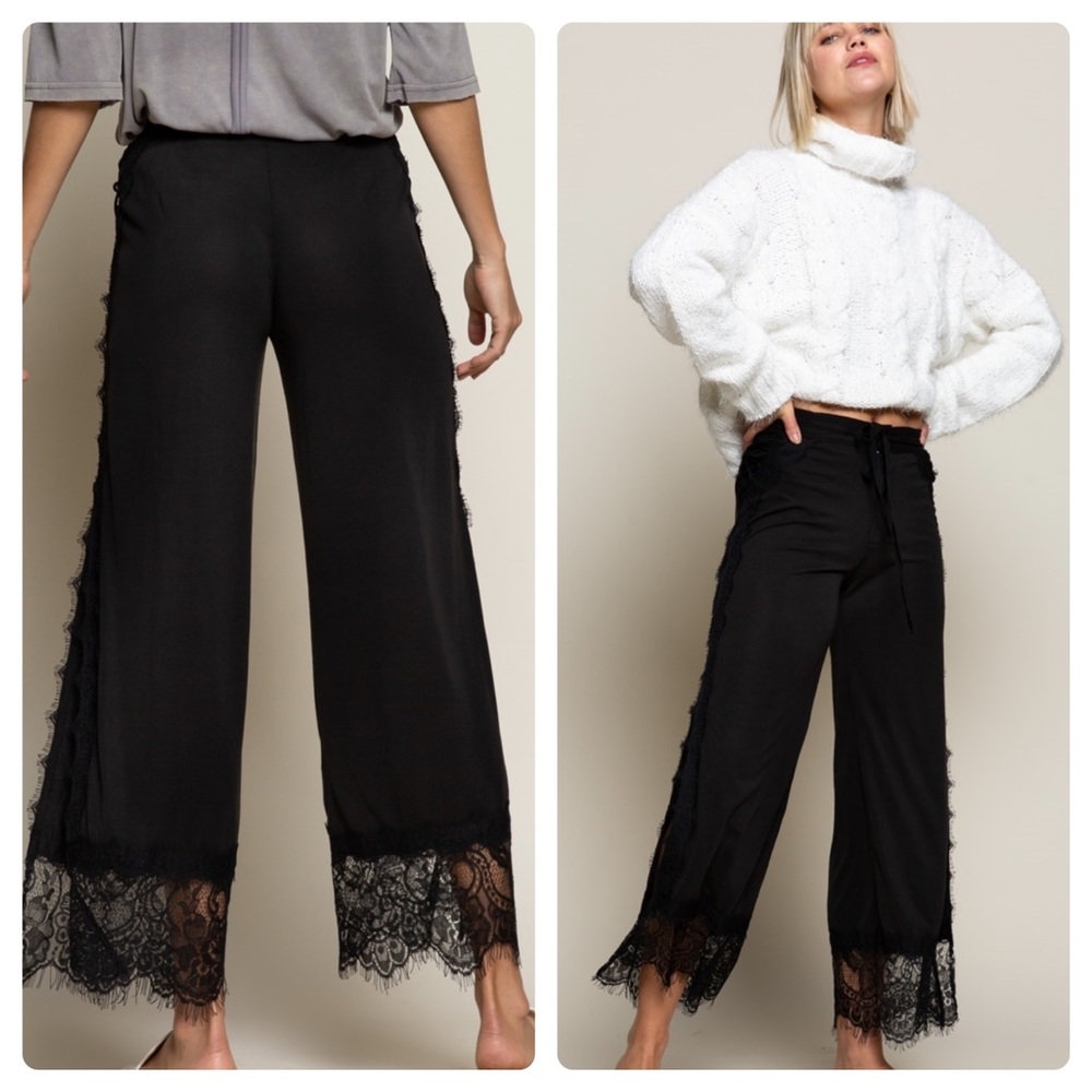 Pol clothing lace trim knit pants - Picture 4 of 6